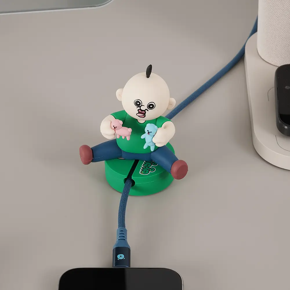 덱스탑 빵빵이의 일상 자석 피규어 100W 케이블 홀더 세트
