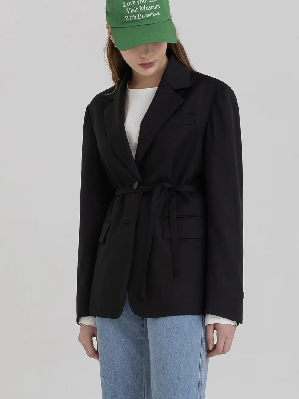 PERR Wool String Lace Up Jacket (black)