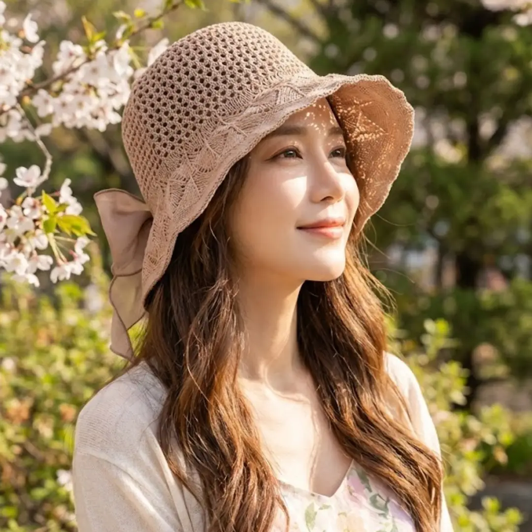 티앤비 여성 버킷햇 -모카라떼