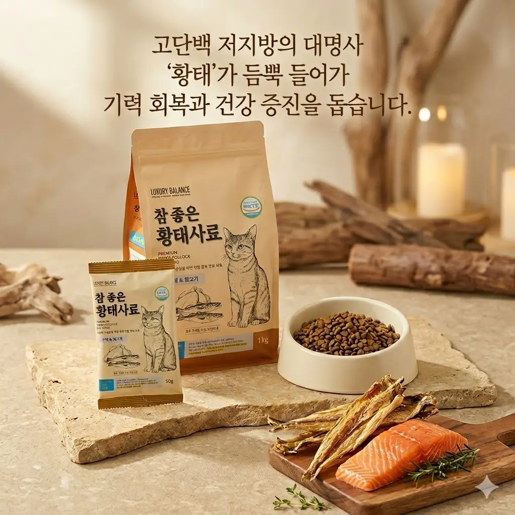 럭셔리발란스 참좋은 고양이 황태사료(황태+가수분해닭고기) 1kg