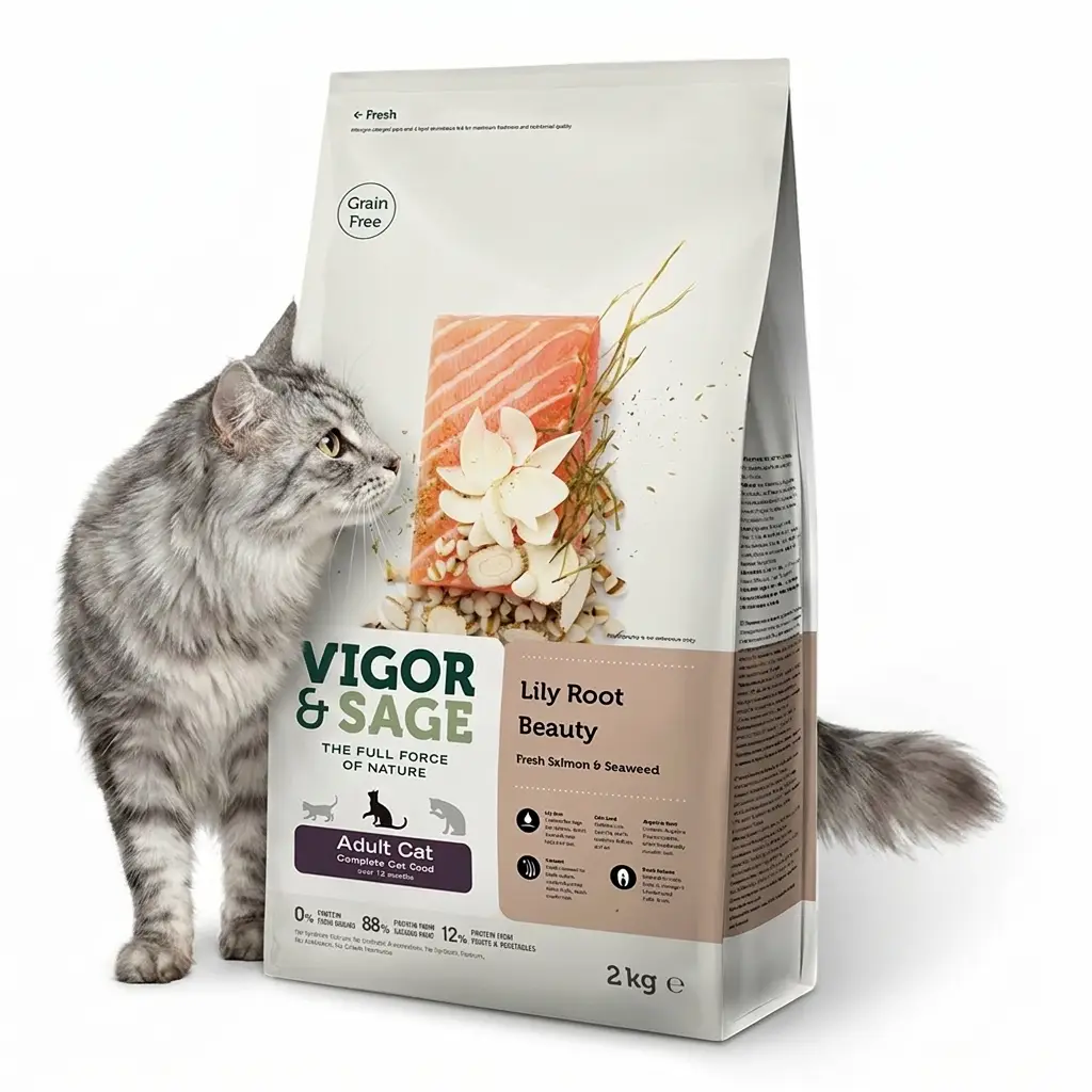 비고앤세이지 릴리루트 뷰티 어덜트 캣 후코이단 고양이 눈물 사료 2kg