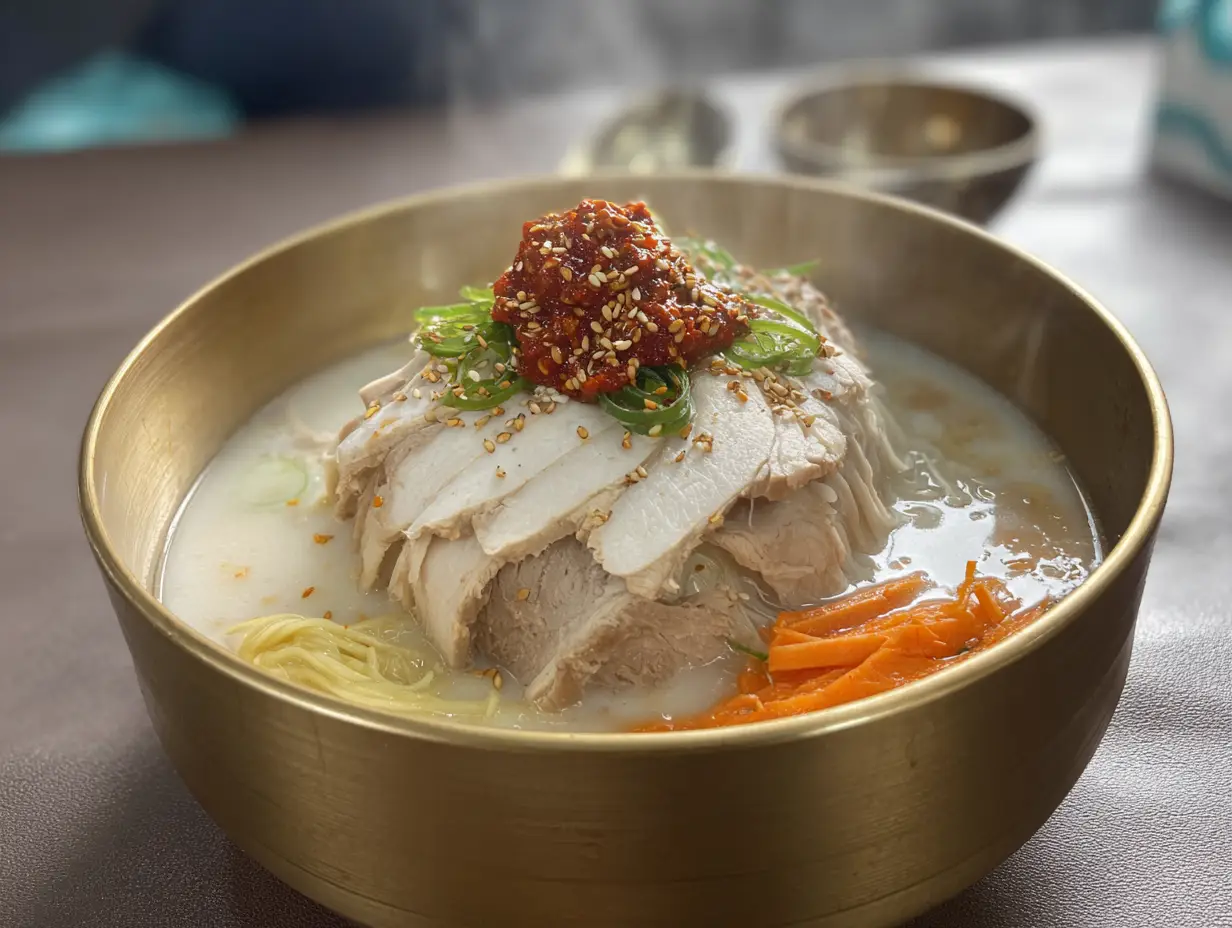 산더미 고기국수 제공