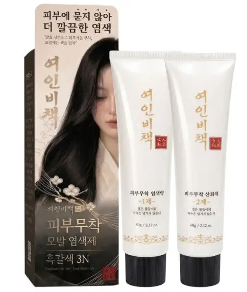 [쿠팡 구매평+ 인스타] 여인비책 피부무착 염색약 3N 흑갈색 1개