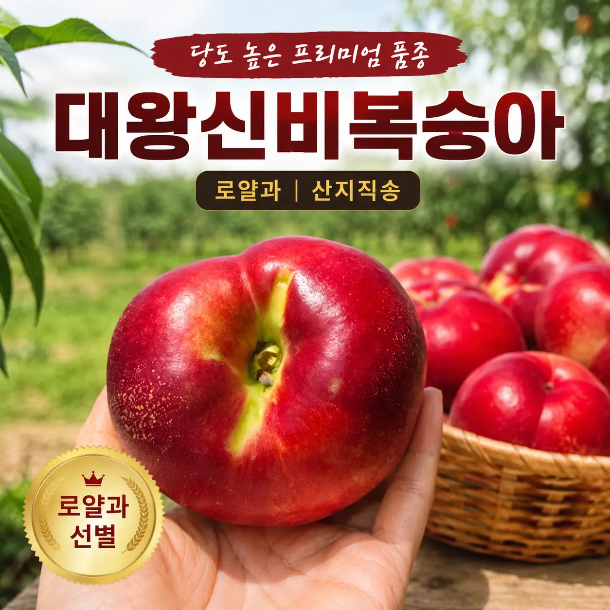 드디어 나왔다. 딱 2주만  고당도  대왕신비복숭아 1kg . 6~10 과