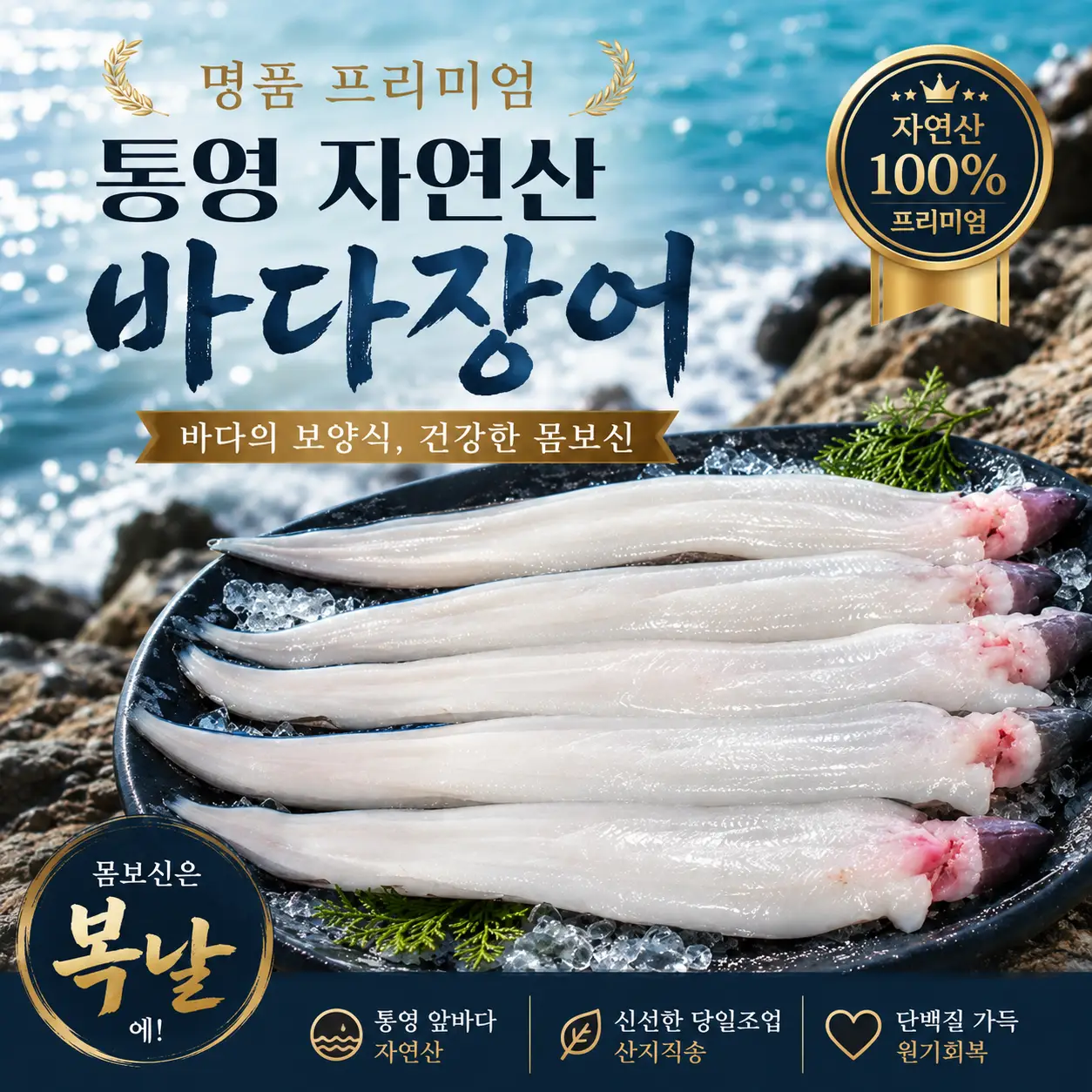 통영 프리미엄 바다장어 2kg 자연산  손질장어