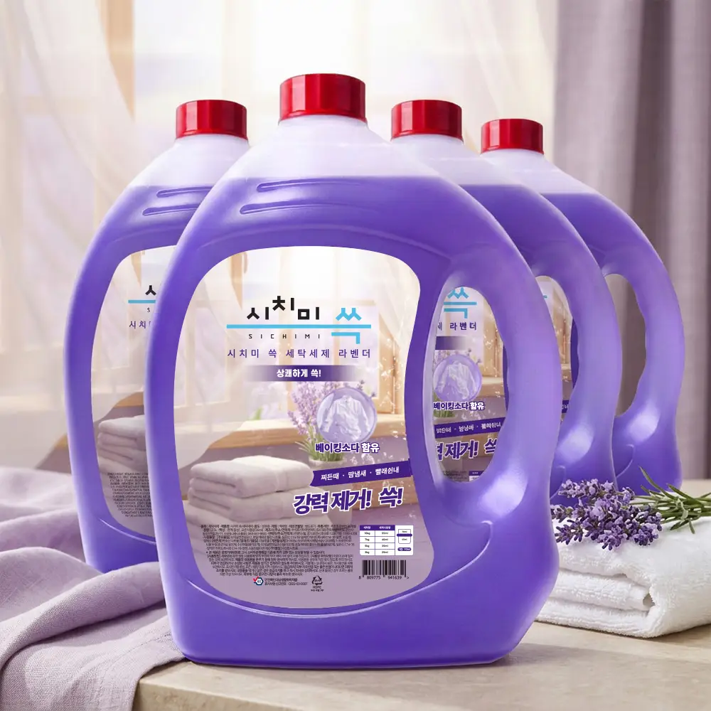 시치미 쓱 라벤더향 중성 세탁세제 2.5L, 4개